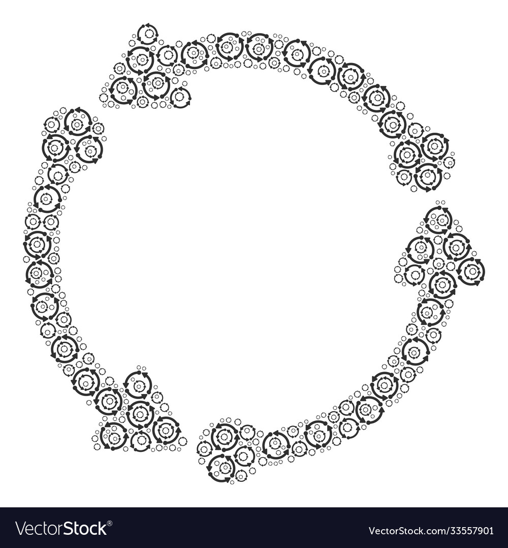 Rotation direction mosaic self recursive vector image Rotation direction mosaic self recursive