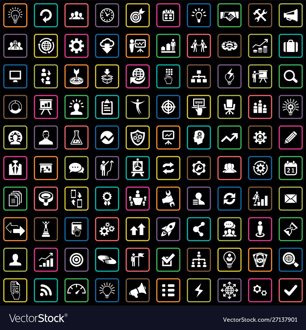 Solution 100 icons universal set for web and ui