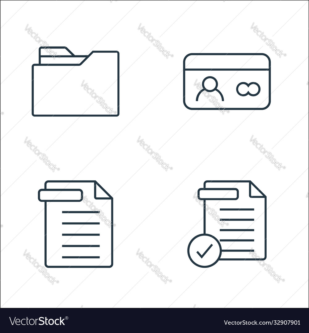 User interface line icons linear set quality Vector Image User interface line icons linear set quality