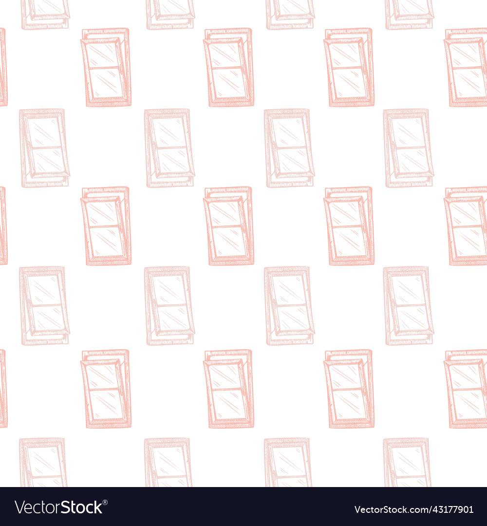 Windows lean forward engraved seamless pattern Vector Image Windows lean forward engraved seamless pattern