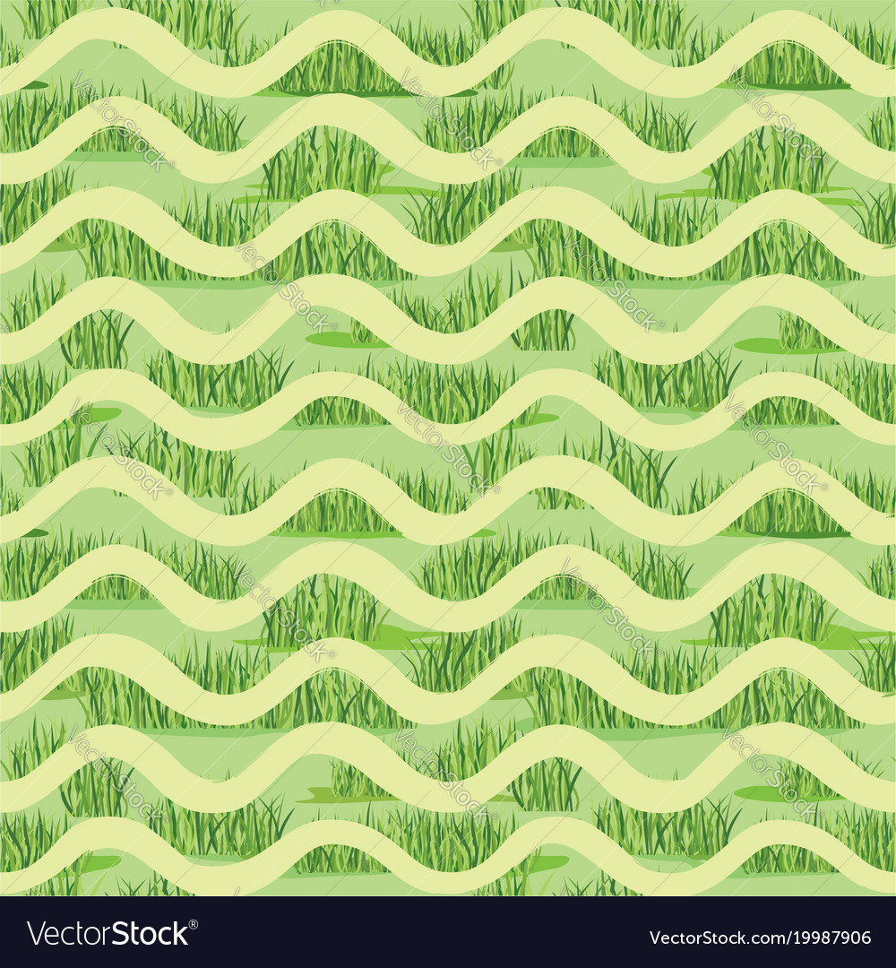Abstract wave grass lush tiled pattern summer