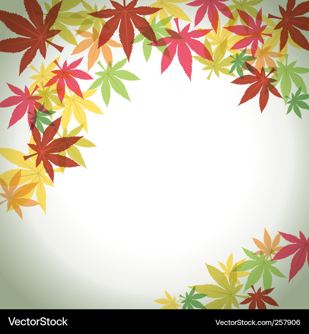 Autumn foliage background Royalty Free Vector Image