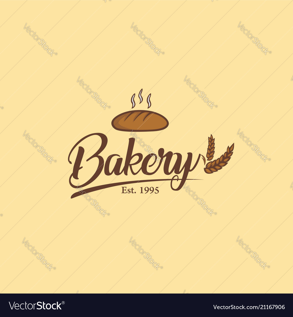 Bakery Dessert Baverage Sign Logo Template Vector Image