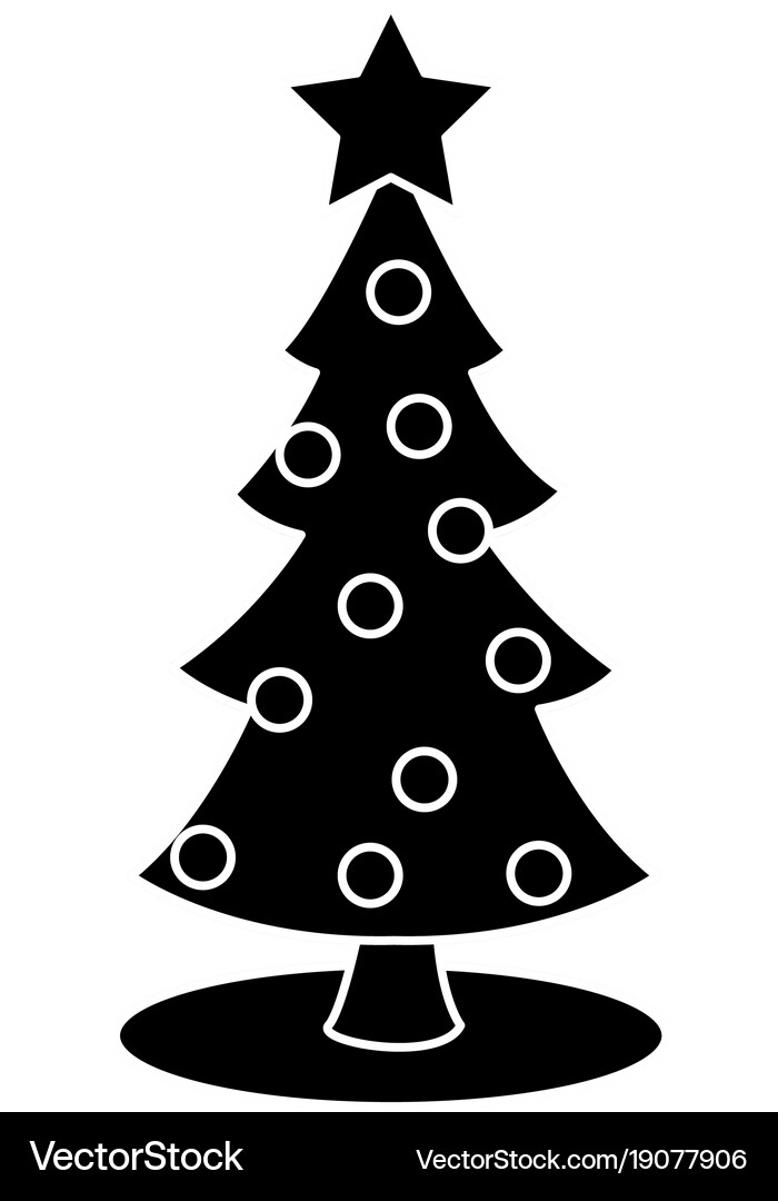 Christmas tree isolated Royalty Free Vector Image