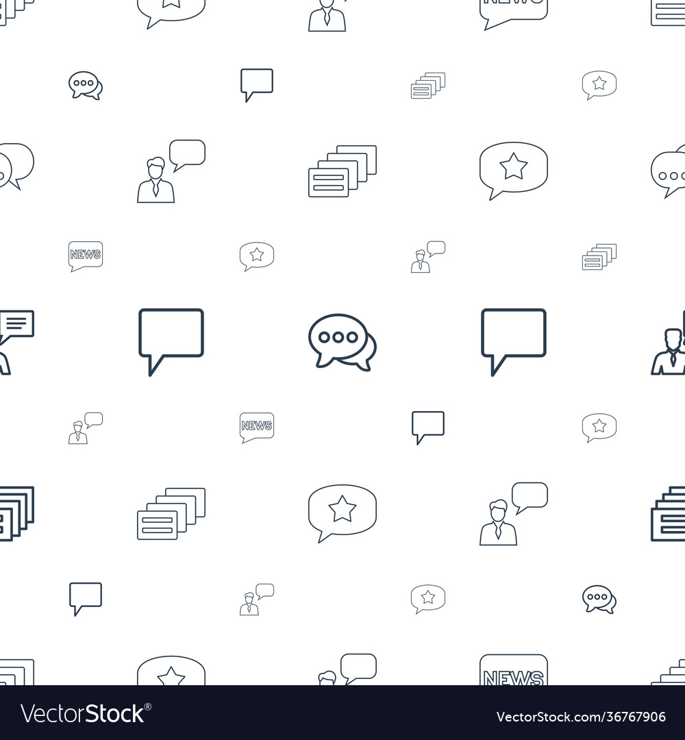 Dialog icons pattern seamless white background vector image Dialog icons pattern seamless white background