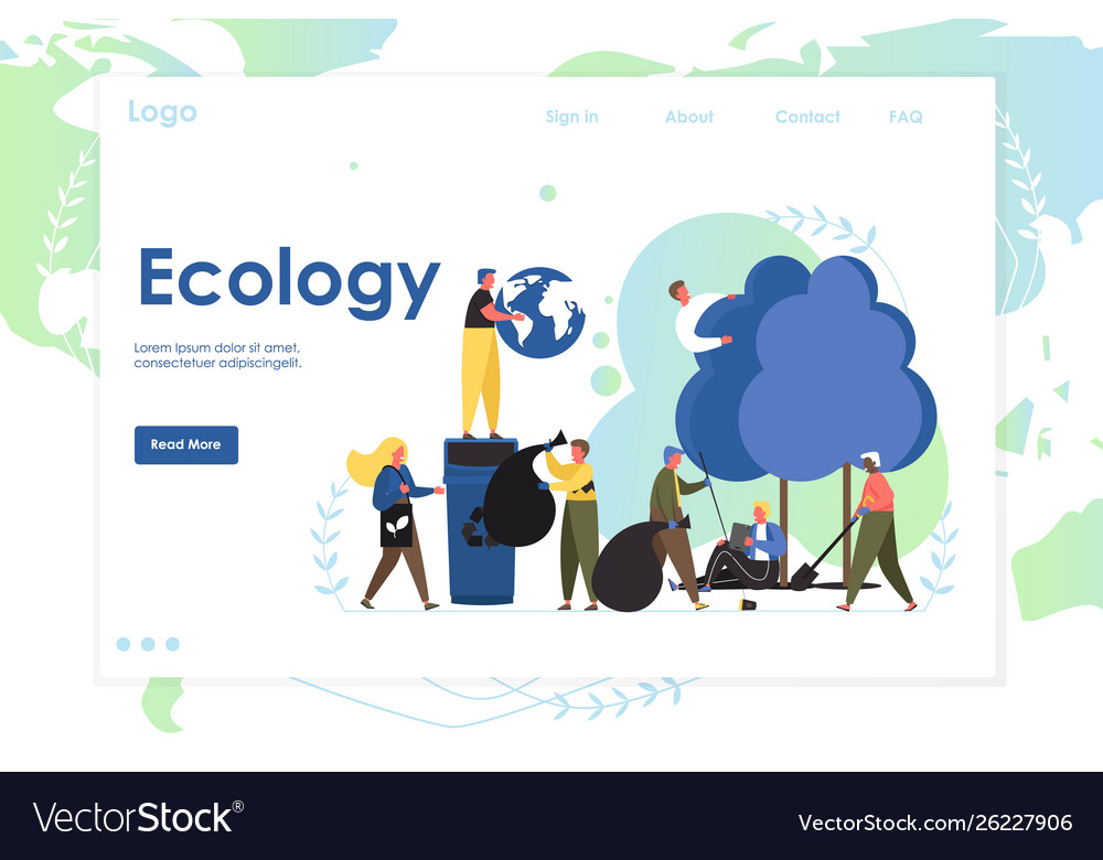 Ecology website landing page design