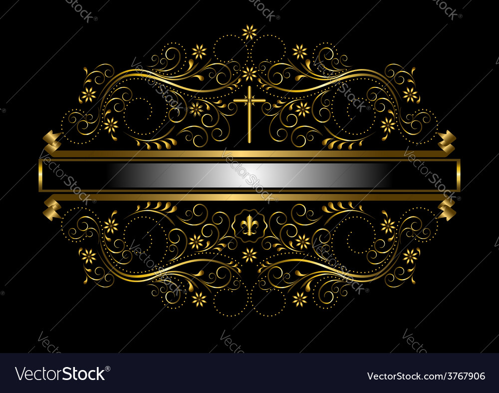 Elegant Gold Floral Frame