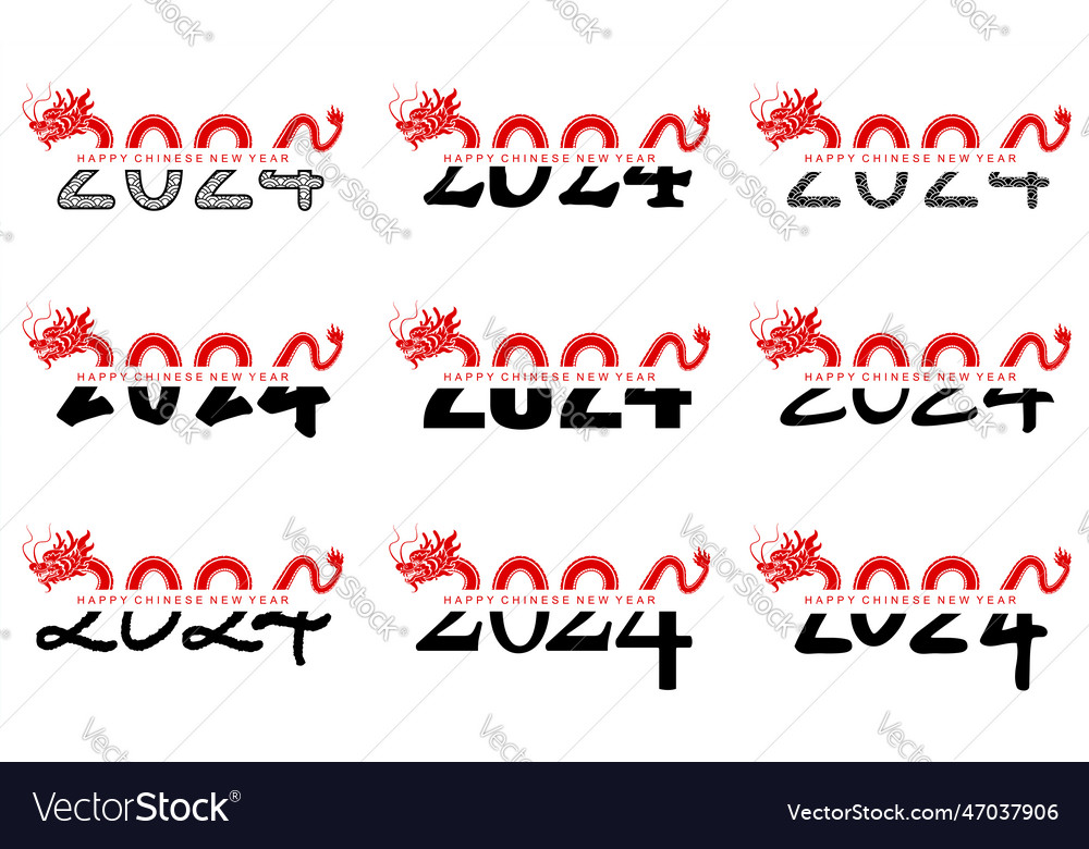 Glücklich chinesisch neues Jahr 2024 der Drachen Tierkreis vector image Glücklich chinesisch neues Jahr 2024 der Drachen Tierkreis