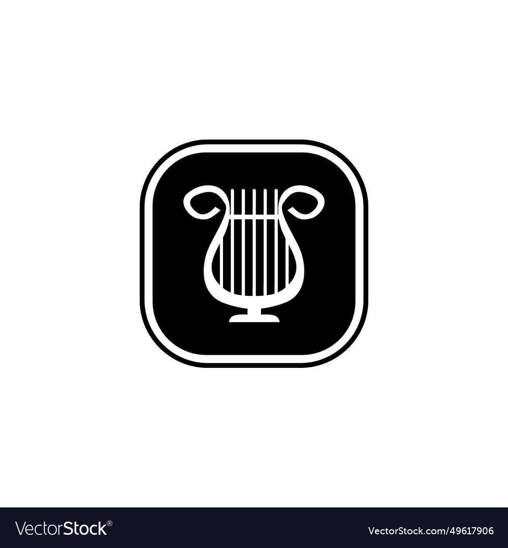 Harp button icon design