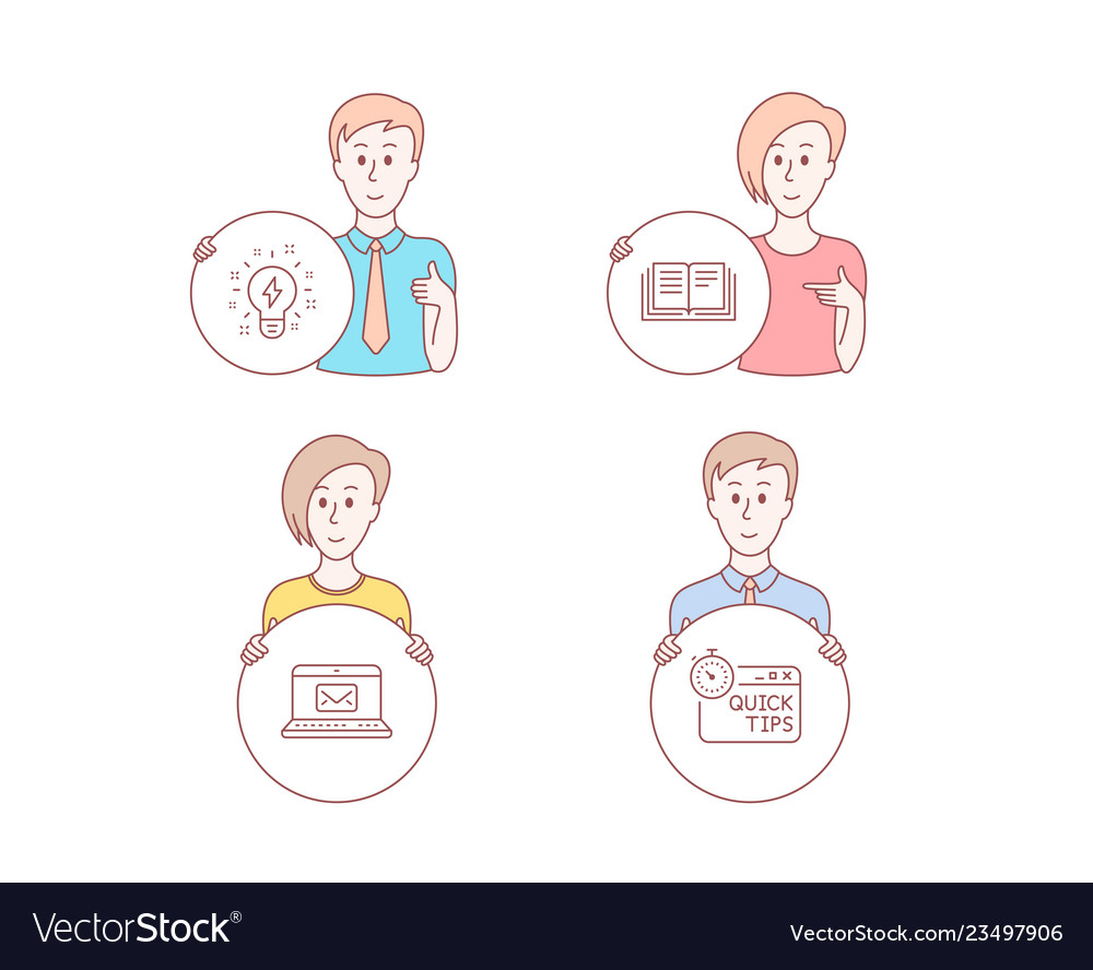 Inspiration e-mail and education icons quick