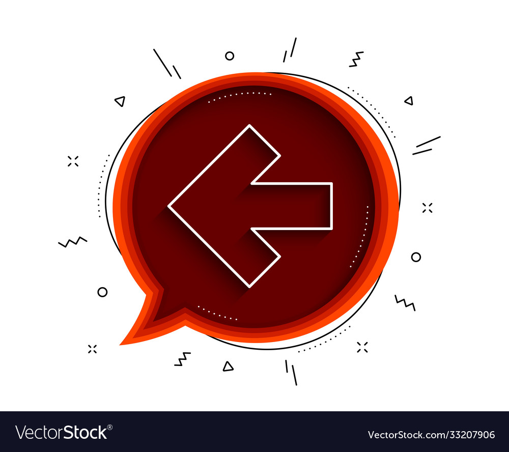 Left arrow line icon direction arrowhead