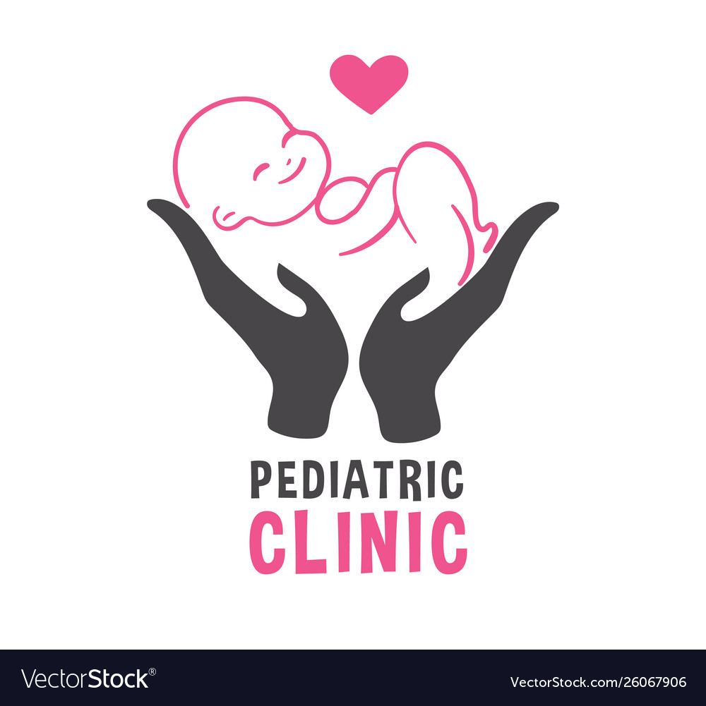 newborn-on-hand-and-heart-on-pediatric-clinic-logo