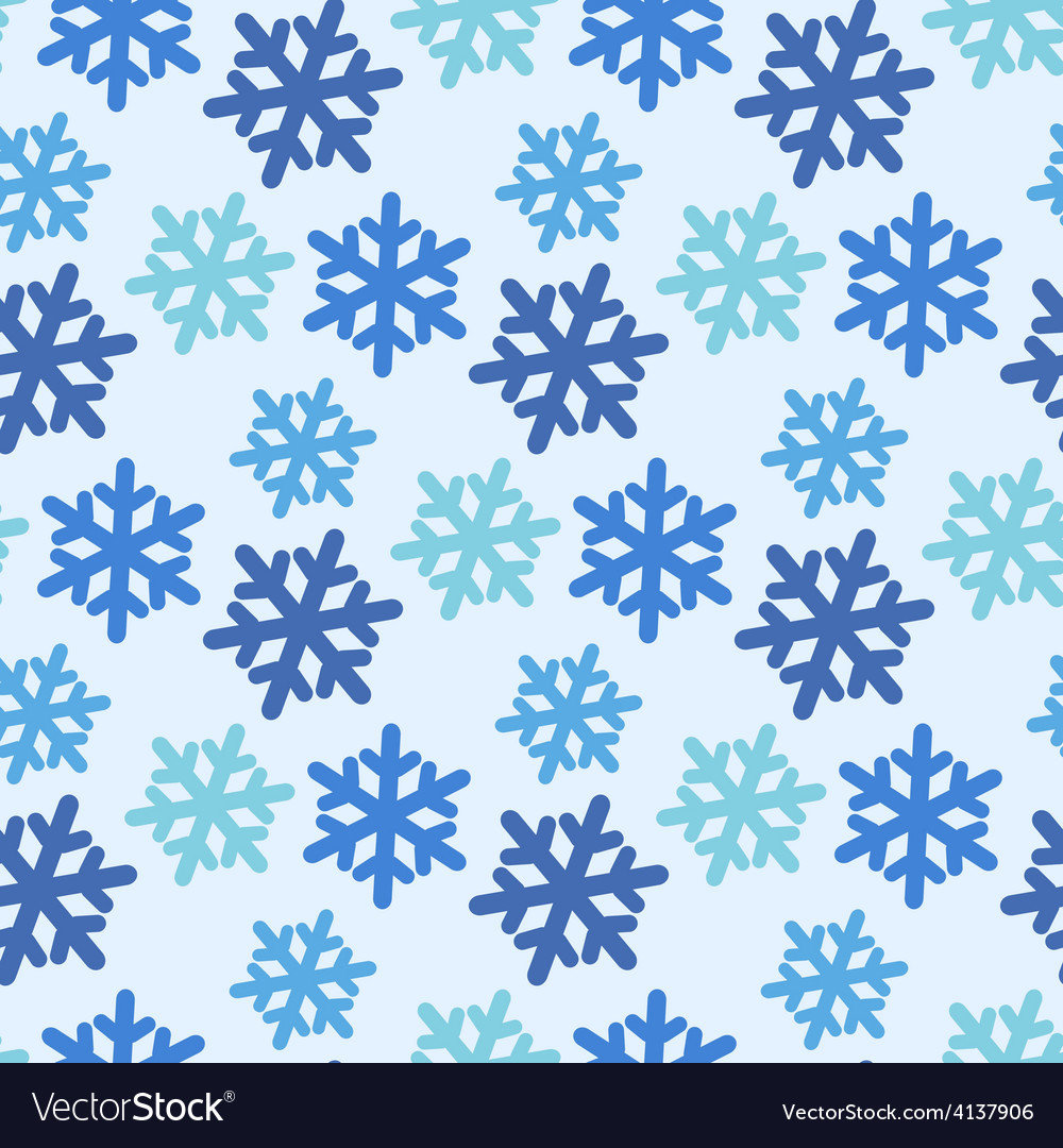 Seamless pattern with colorful snowflakes