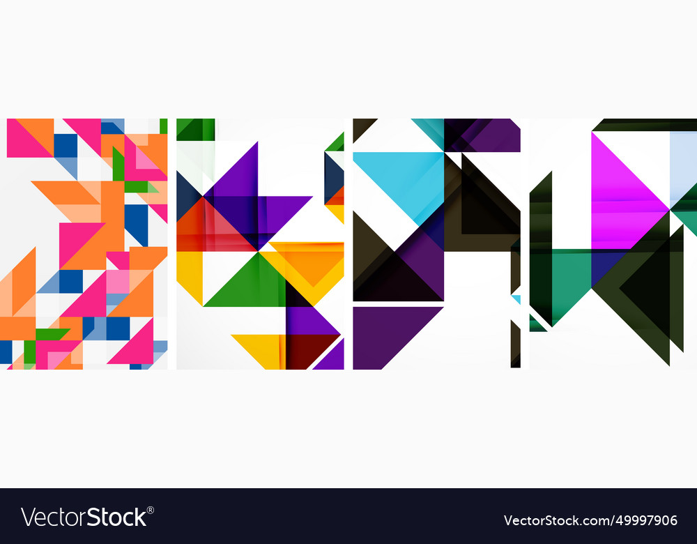 Set of abstract random triangle composition Vector Image Set of abstract random triangle composition