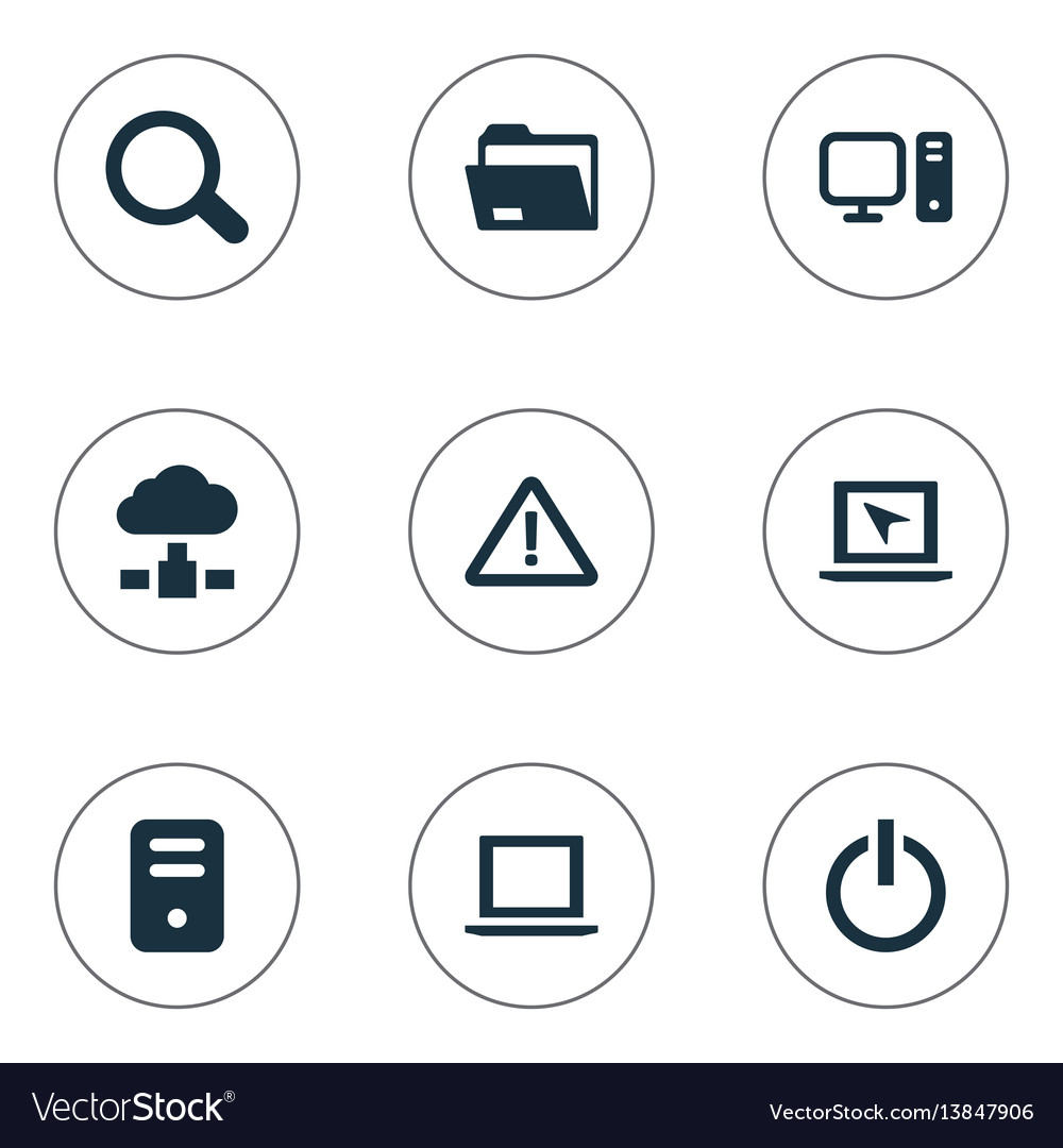 Set of simple notebook icons