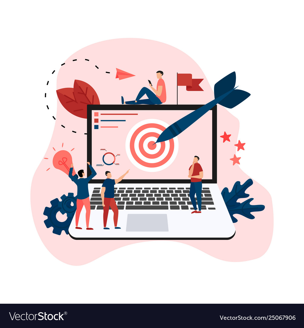 Target with an arrow on monitor