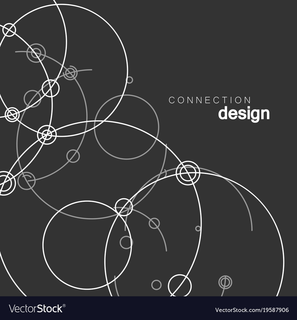 Technology abstract dot and circle connection
