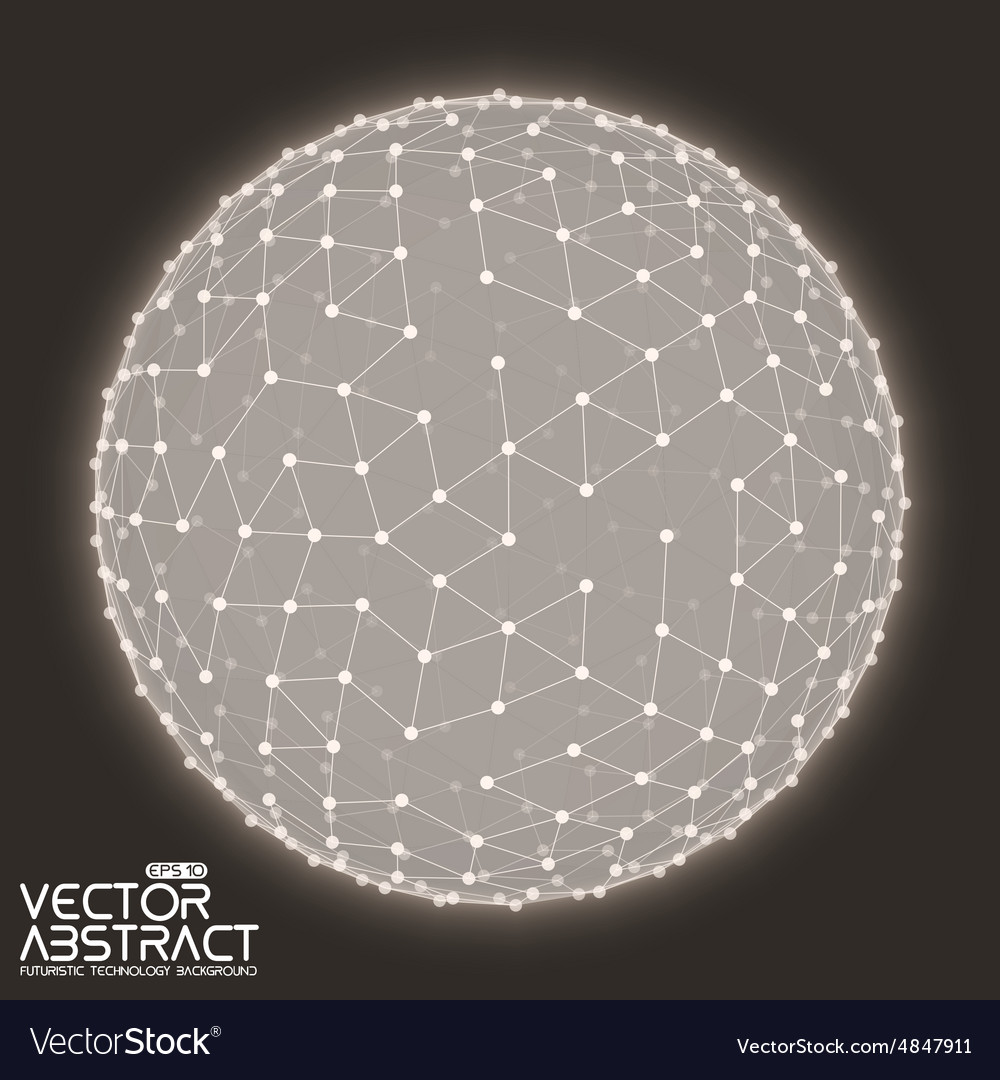 Abstract sphere with glowing points