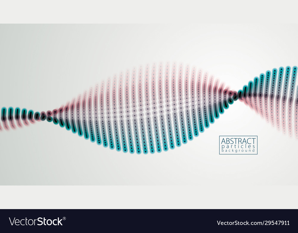Array particles flowing dynamic sound wave 3d Vector Image Array particles flowing dynamic sound wave 3d