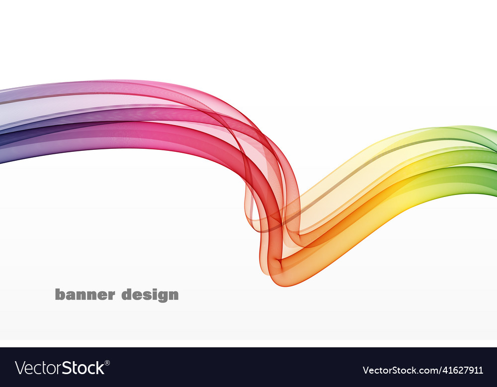 Background with smooth color wavemulticolored vector image Background with smooth color wavemulticolored