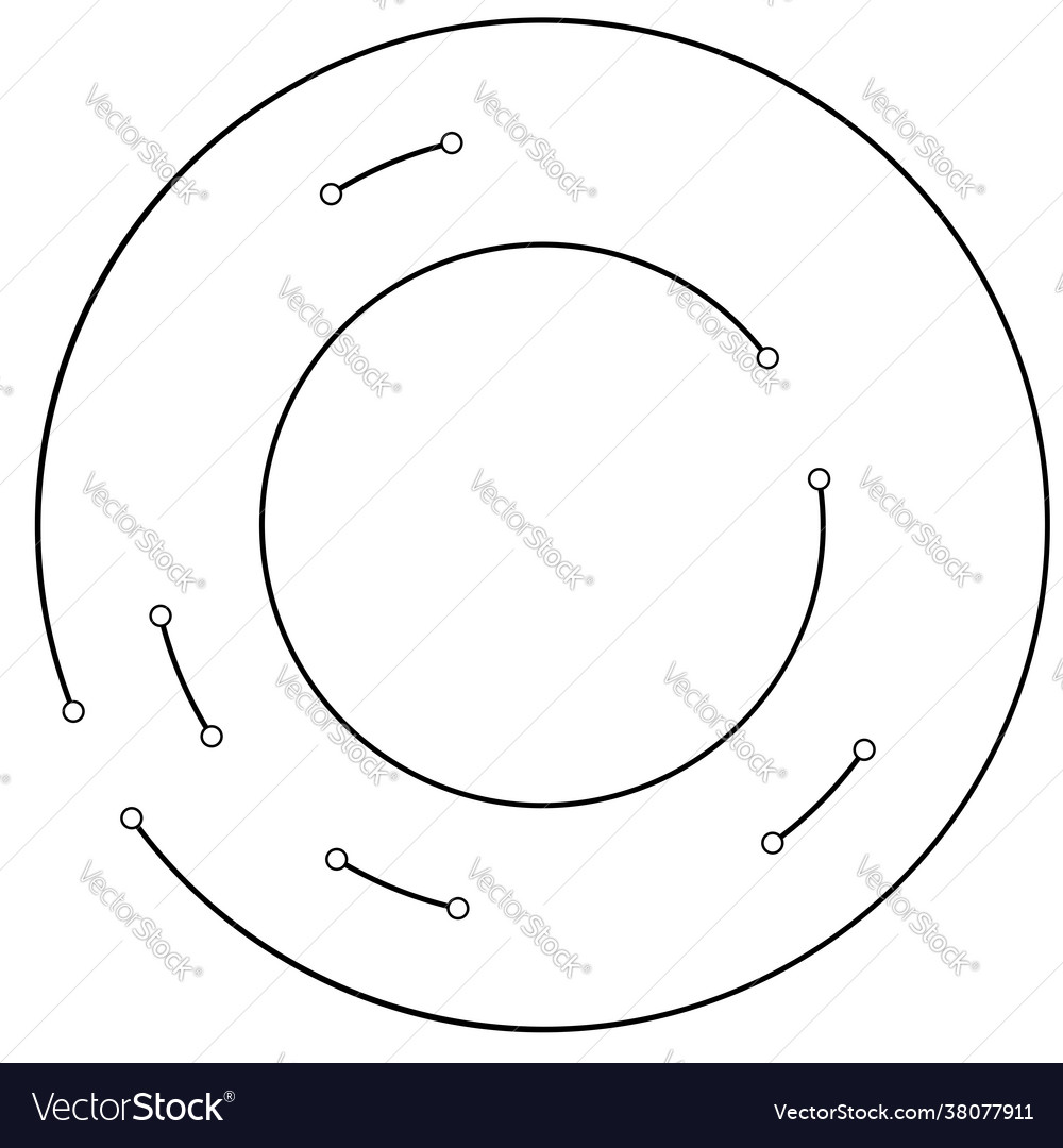 Circular radial lines with nodes points Vector Image Circular radial lines with nodes points