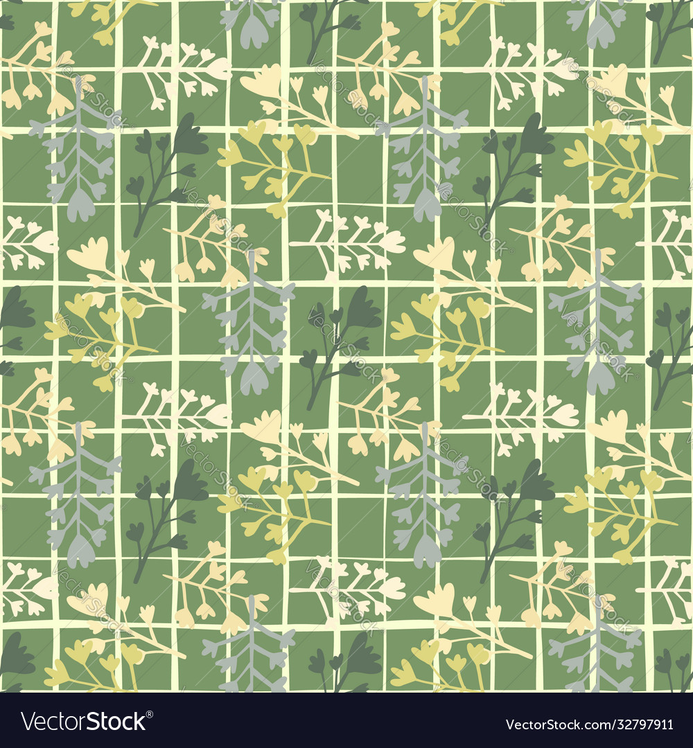 Creative seamless botanic pattern with branch vector image Creative seamless botanic pattern with branch