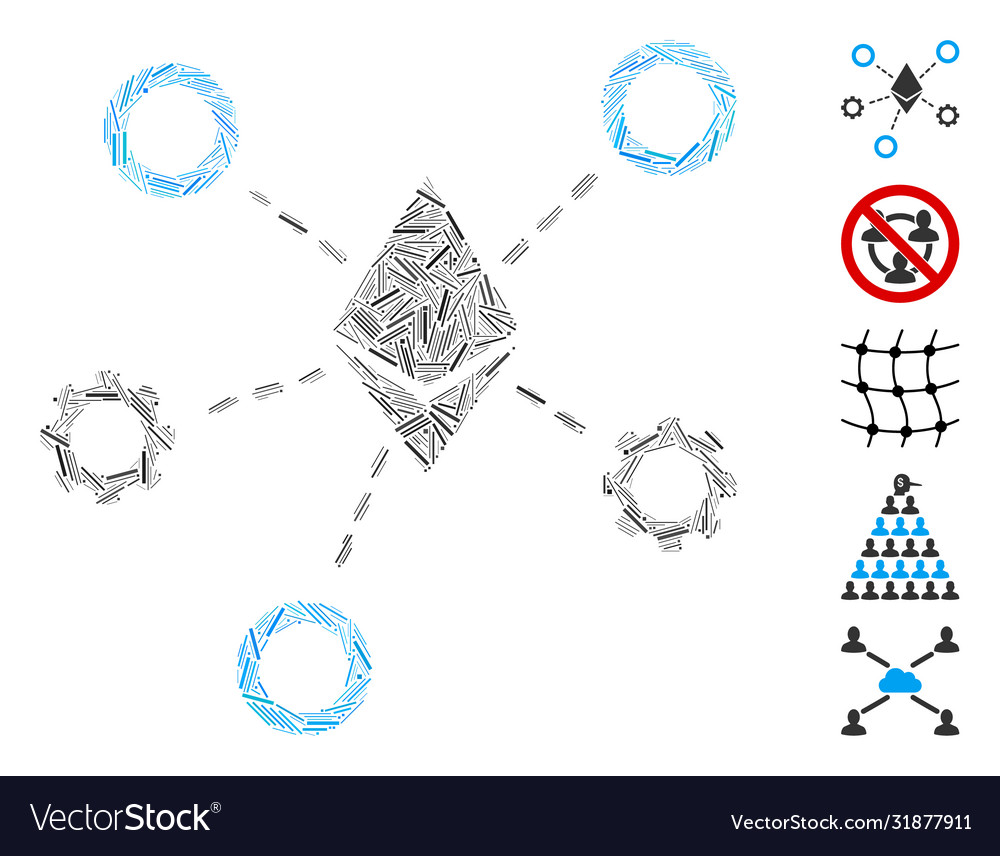 Dash collage ethereum network nodes icon