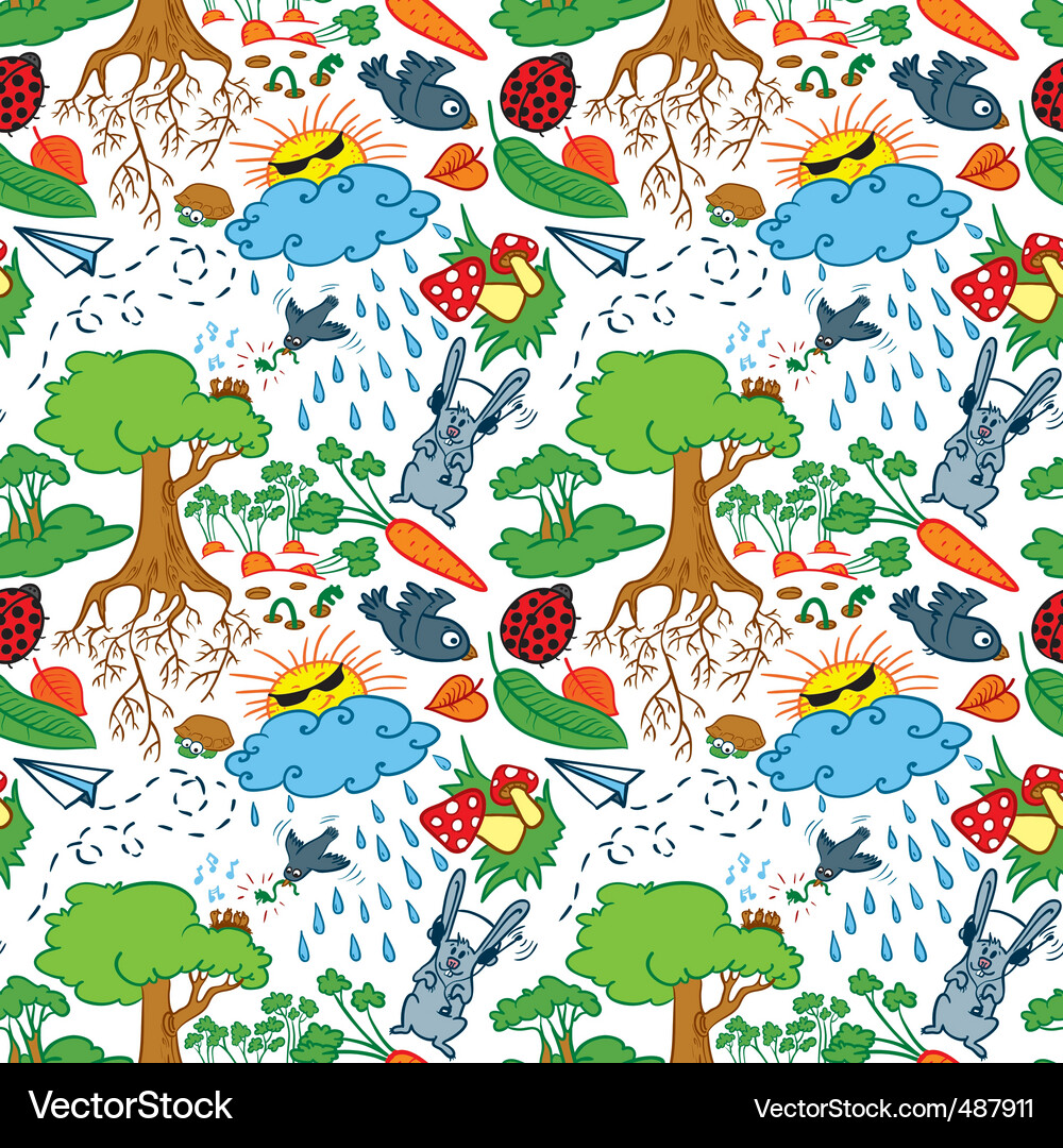 Doodle seamless Royalty Free Vector Image - VectorStock