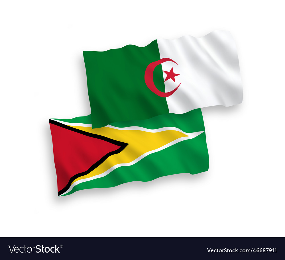 Flags of co-operative republic guyana Royalty Free Vector