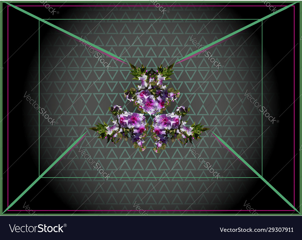 Floral polygonal background for postcard print l