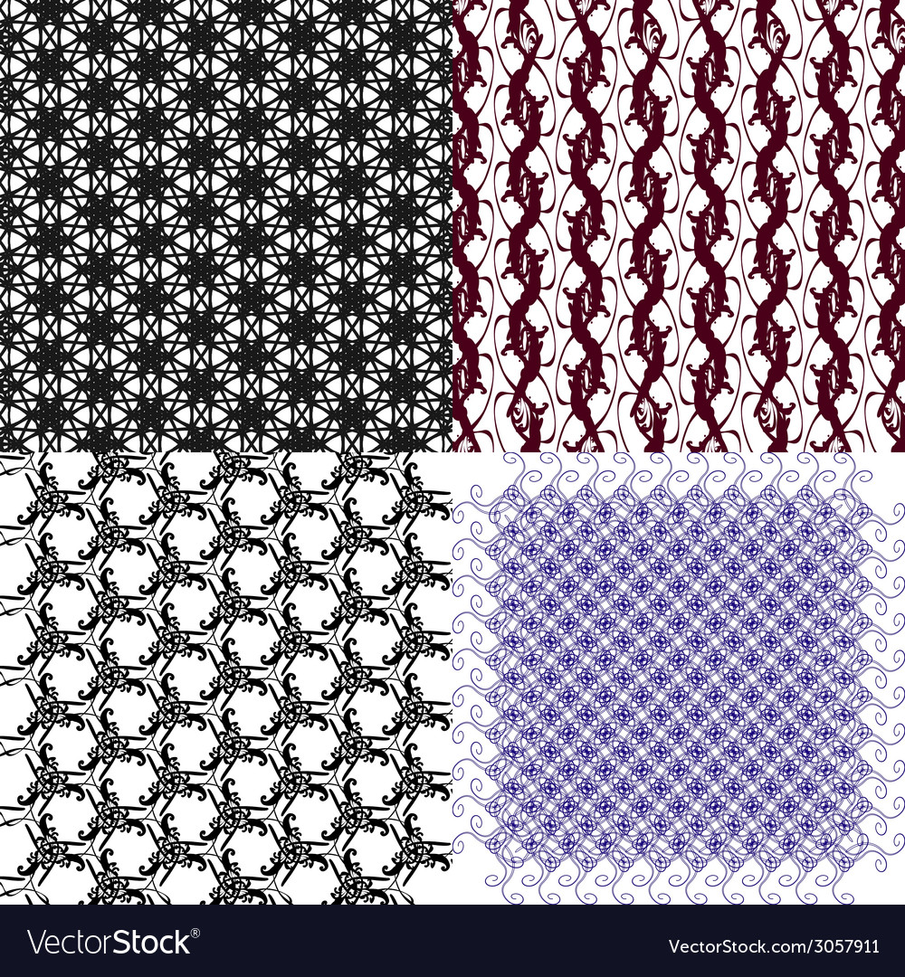 Geometric patterns tiling set of abstract vintage