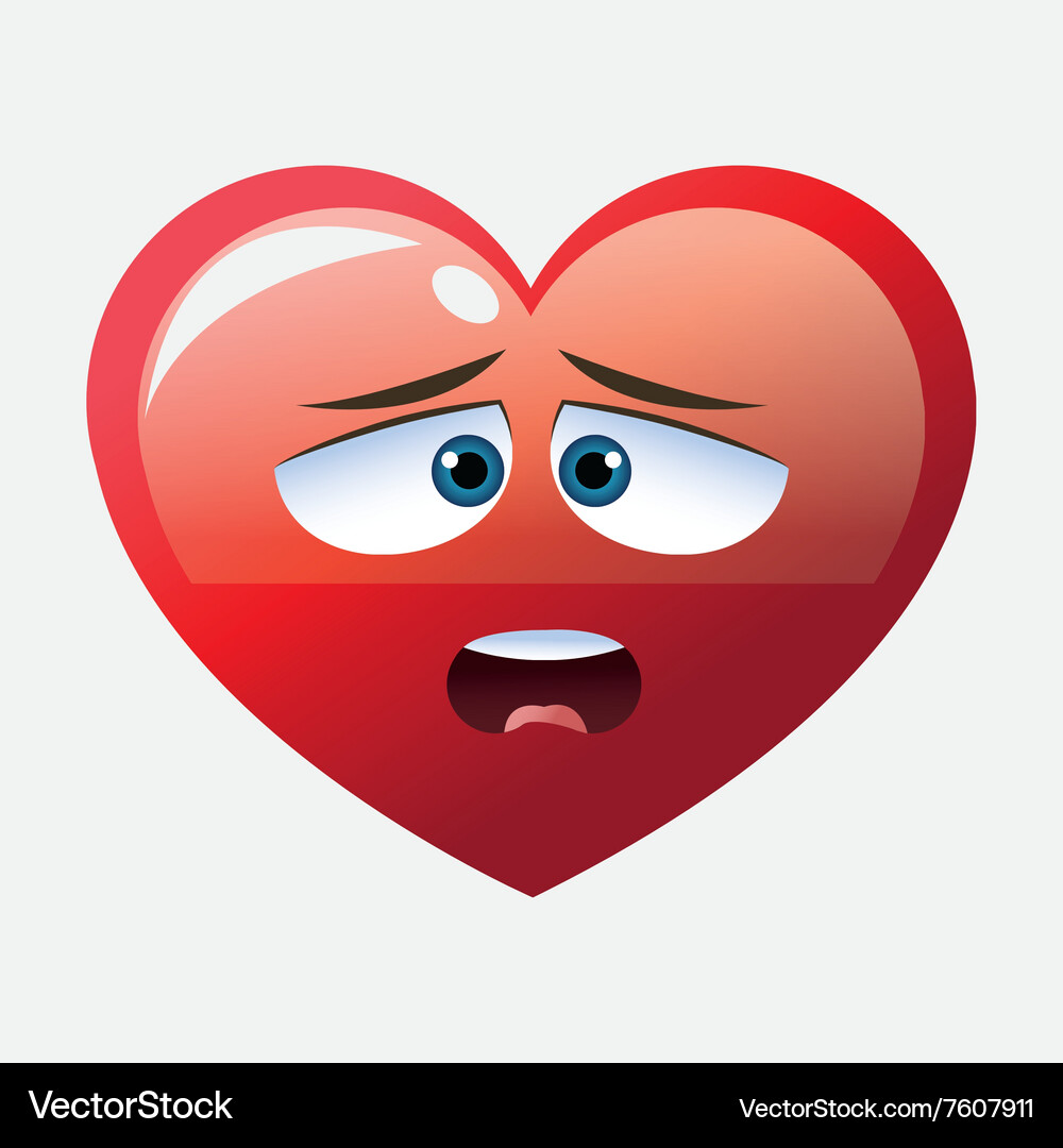 Heart Shape Cartoon Royalty Free Vector Image Vectorstock