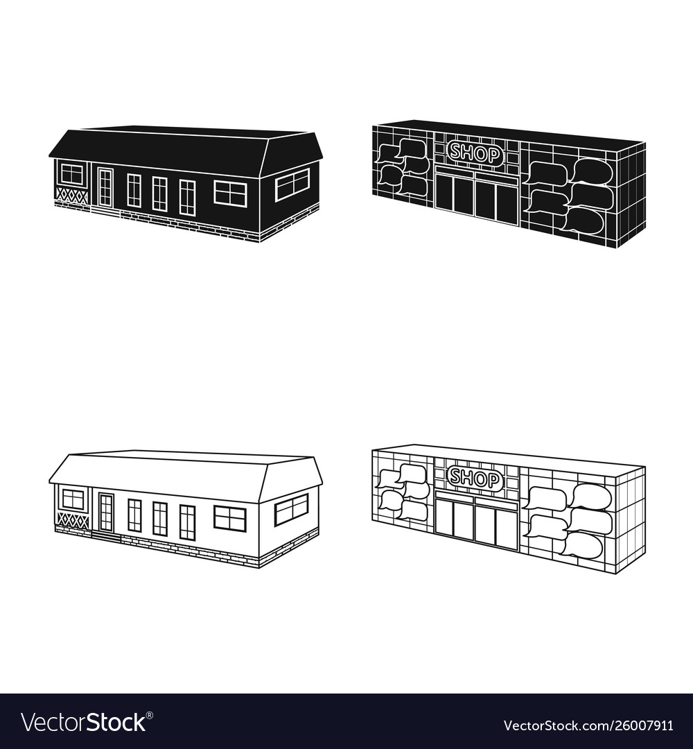 Isolated object facade and housing icon Vector Image Isolated object facade and housing icon