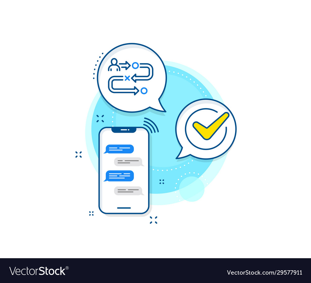 Journey path line icon project process sign Vector Image Journey path line icon project process sign