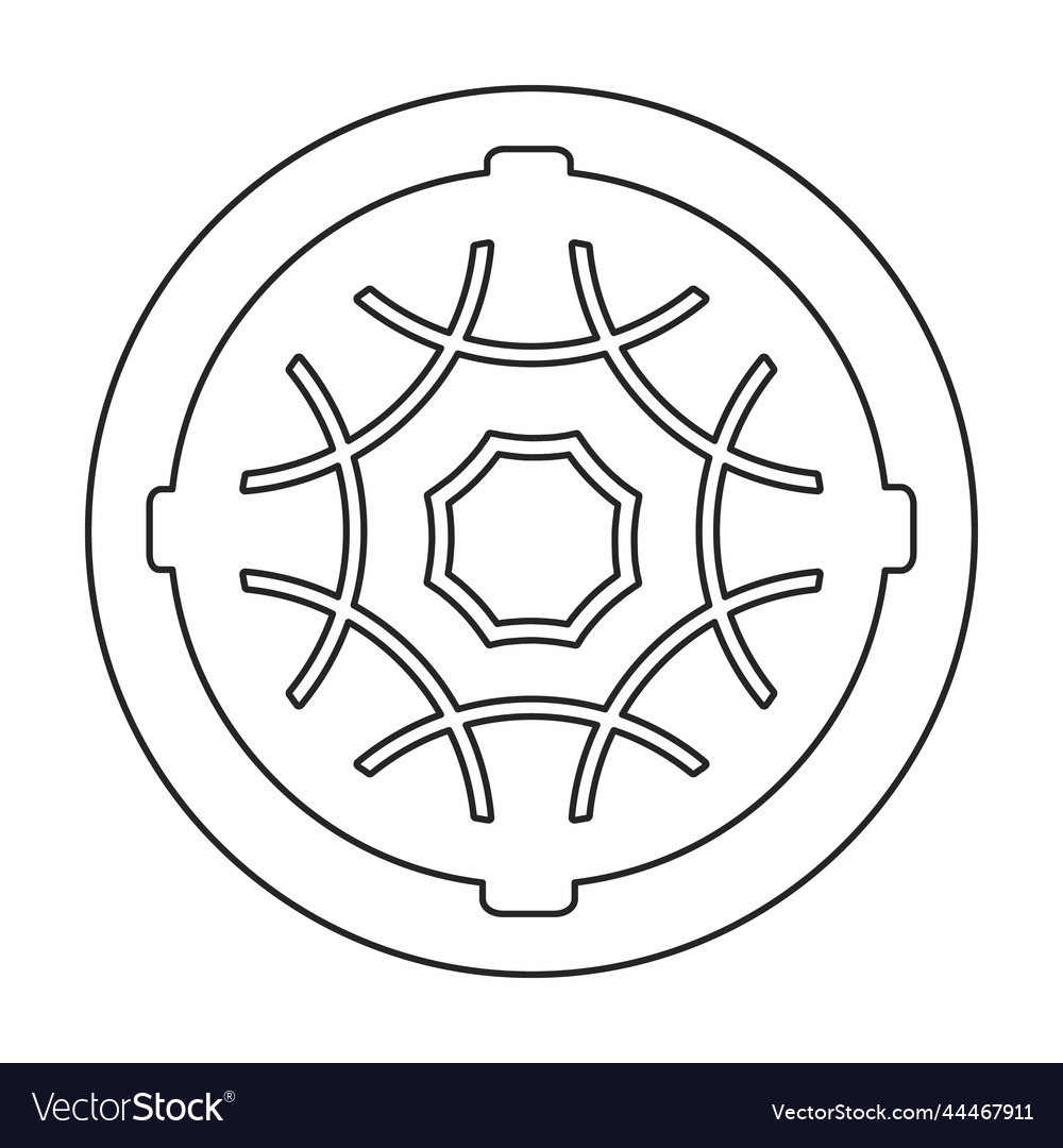 Manhole sewer outline icon