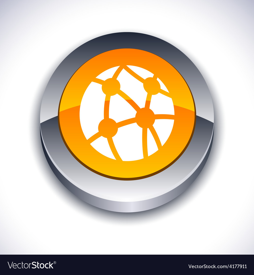 Network 3d button