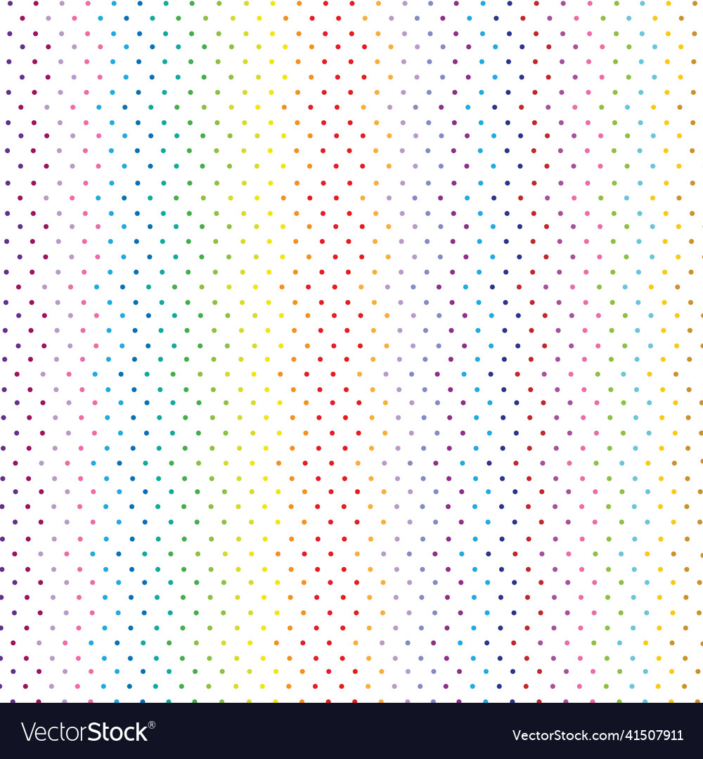 Polka dots colorful pattern on white background