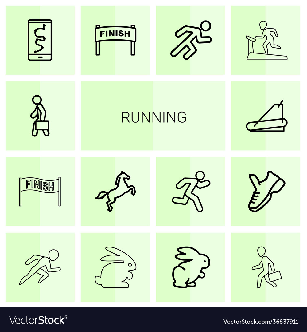Running icons Vector Image Running icons