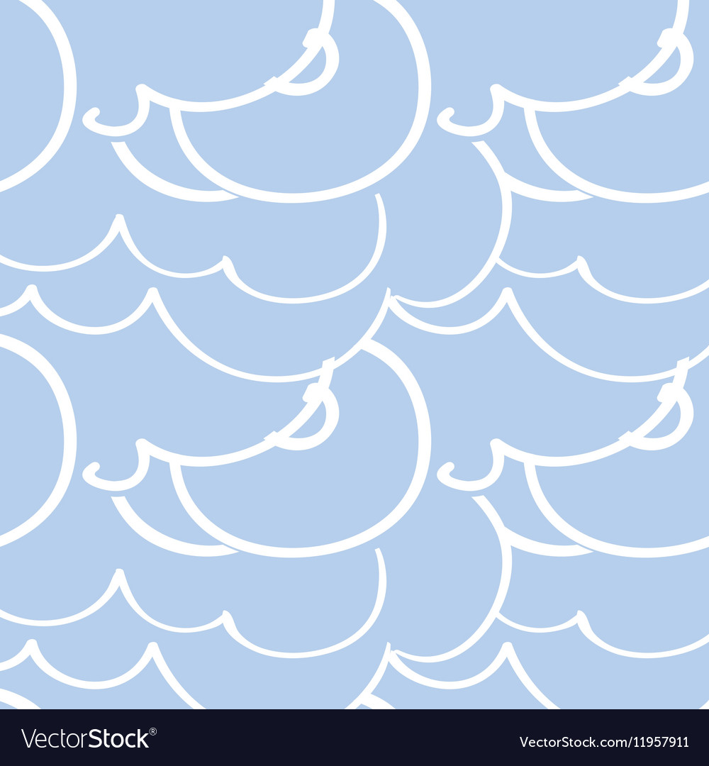 Seamless pattern with clouds