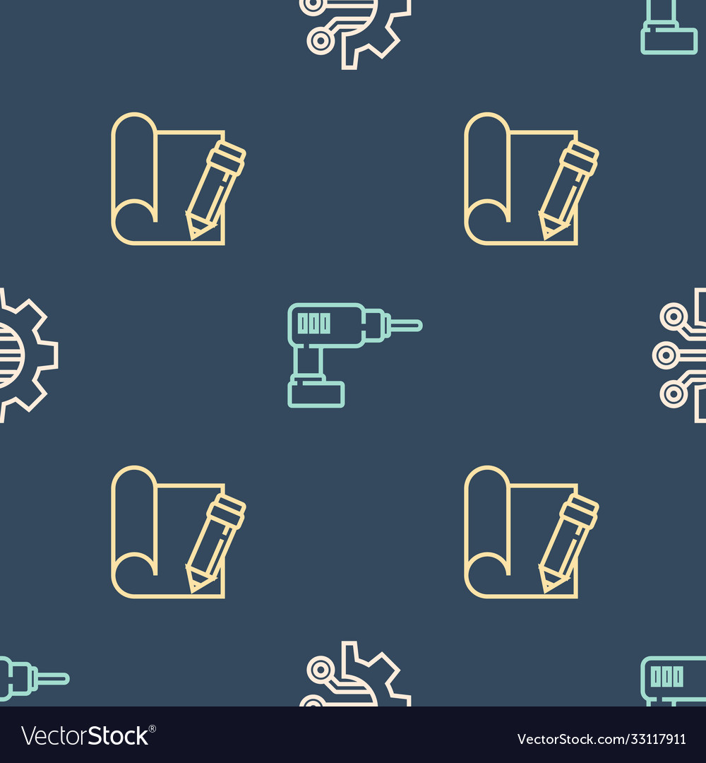 Linienalgorithmus graphisieren Papier und Bleistift vector image Linienalgorithmus graphisieren Papier und Bleistift