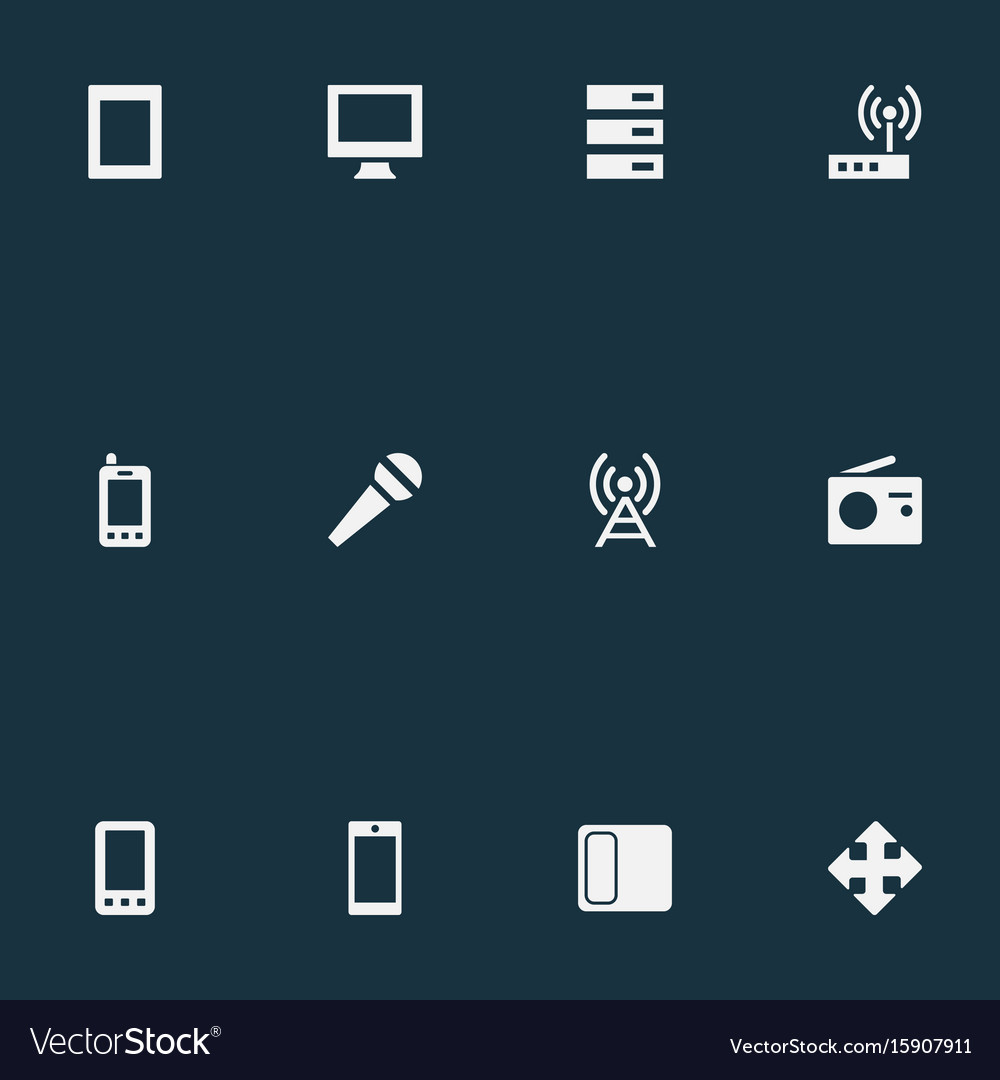 Set of simple digital icons