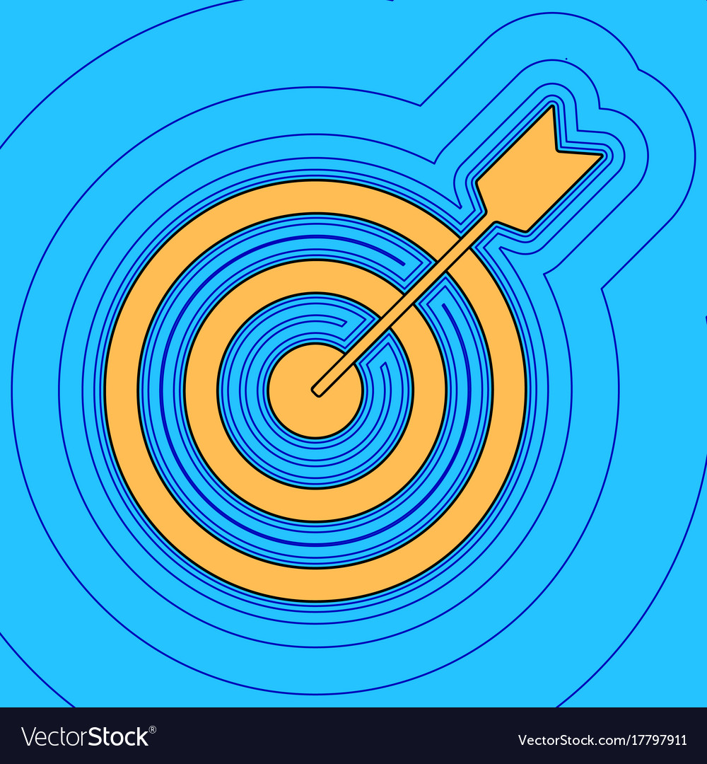 Target with dart sand color icon