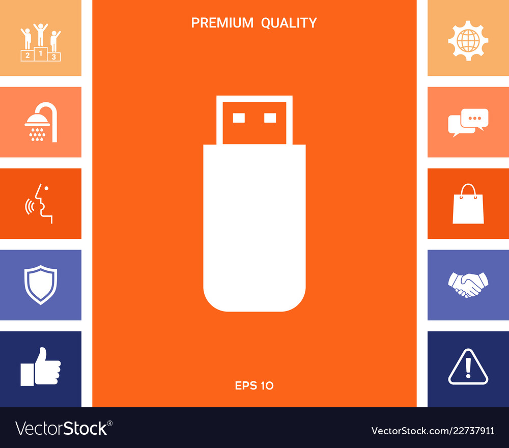 Usb flash memory drive icon