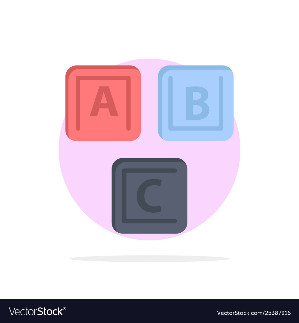 Abc blocks basic alphabet knowledge abstract Vector Image Abc blocks basic alphabet knowledge abstract