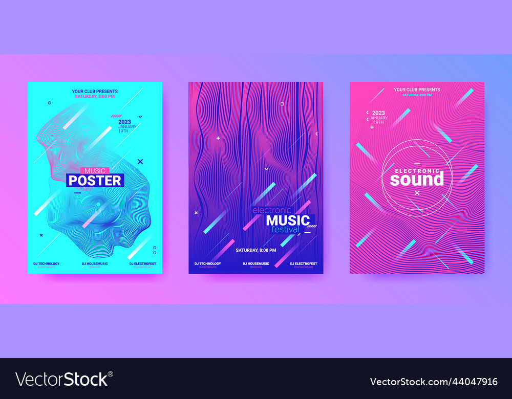 Abstract music poster electronic dance cover