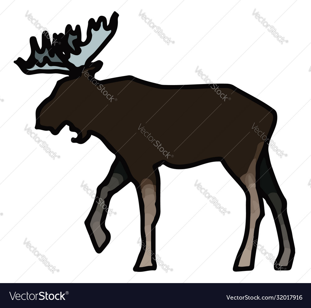 Colored elk Royalty Free Vector Image - VectorStock