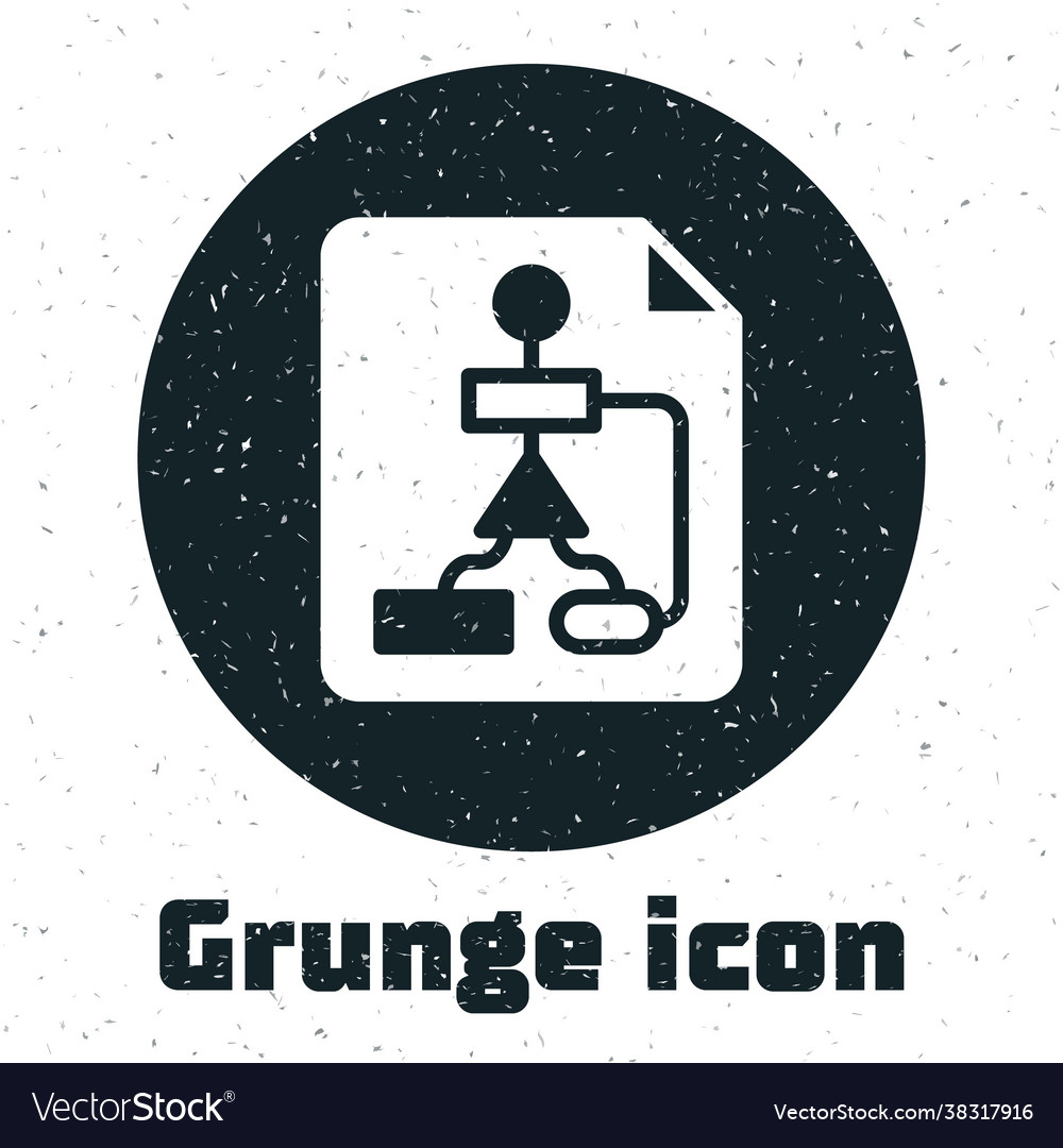 Grunge tile flowchart for program design vector image Grunge tile flowchart for program design