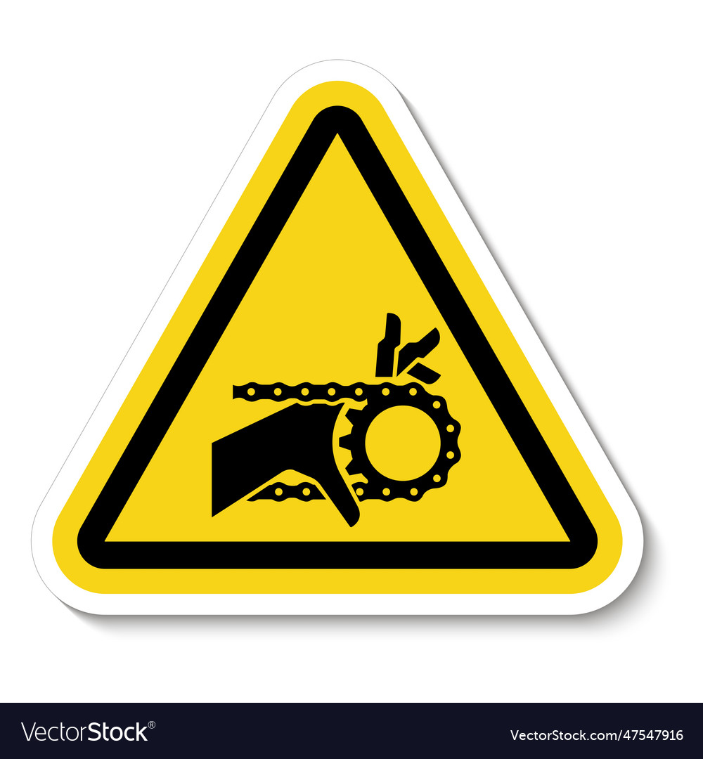 Hand entanglement chain drive symbol sign isolate Vector Image