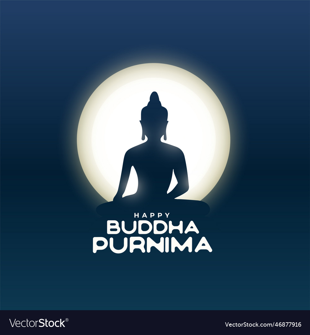 Happy buddha purnima event background in indian Vector Image