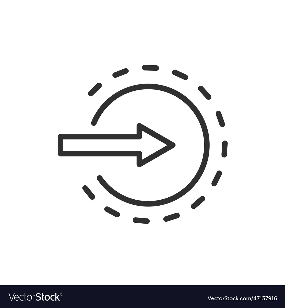 Log in icon thin line from artificial vector image Log in icon thin line from artificial